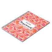 Gepersonaliseerd | Waterverf Roos Prayer Journal Notitieboek (Linkerzijde)