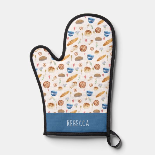 Gepersonaliseerd Waterverf voor brood en bakkerij Ovenwant (Voorkant)