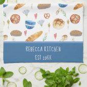 Gepersonaliseerd Waterverf voor brood en bakkerij Theedoek (Gevouwen)