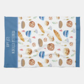 Gepersonaliseerd Waterverf voor brood en bakkerij Theedoek (Horizontaal)