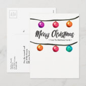 Gepersonaliseerd, Waterverf, Vrolijke Kerstmis, Feestdagenkaart (Voorkant / Achterkant)