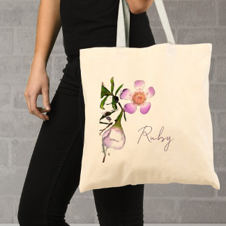 Gepersonaliseerd wax bloemenbloem Canvas tas