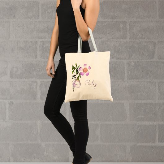 Gepersonaliseerd wax bloemenbloem Canvas tas