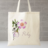 Gepersonaliseerd wax bloemenbloem Canvas tas