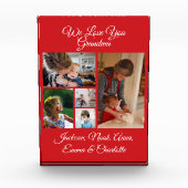 Gepersonaliseerd We houden van je oma | Rood 5 fot Fotoblokken (Voorkant)