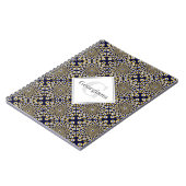 Gepersonaliseerd We kijken naar U Navy & Gold Tile Notitieboek (Linkerzijde)