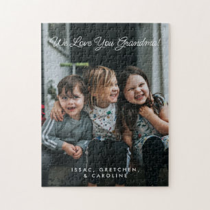 Gepersonaliseerd We Love You Oma Foto Schrift Legpuzzel