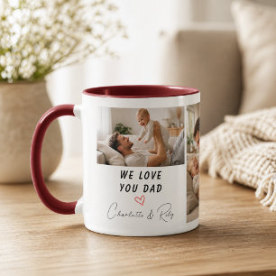 Gepersonaliseerd We Love You, Papa Foto   Vaderdag Mok