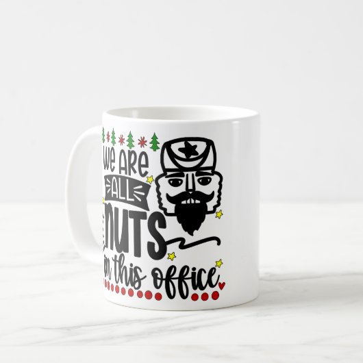 Gepersonaliseerd We zijn allemaal gek in deze Kant Koffiemok (Voorkant links)