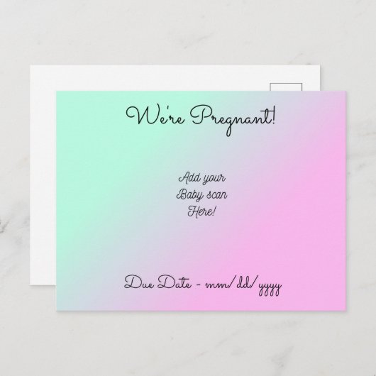 Gepersonaliseerd We zijn zwanger Aankondigingskaart (Voorkant / Achterkant)