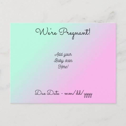 Gepersonaliseerd We zijn zwanger Aankondigingskaart (Voorkant)
