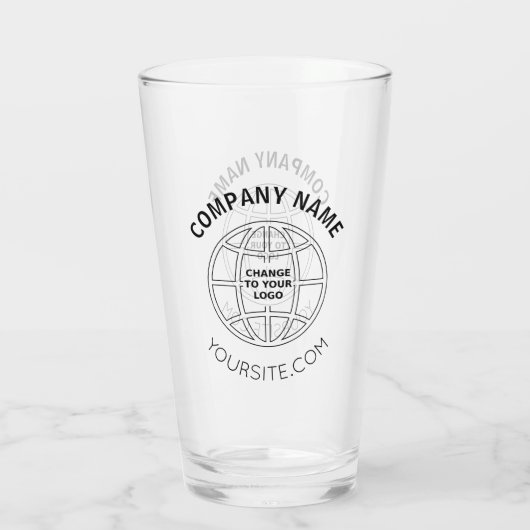 GEPERSONALISEERD WEBADRES BEDRIJF LOGO GLAS (Achterkant)
