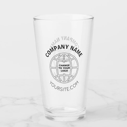 GEPERSONALISEERD WEBADRES BEDRIJF LOGO GLAS (Voorkant)