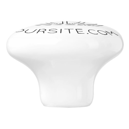 GEPERSONALISEERD WEBADRES BEDRIJF LOGO KERAMISCHE KNOP (Zijkant)