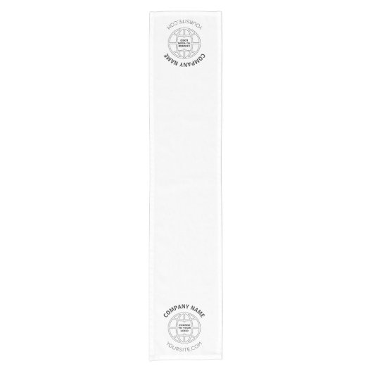 GEPERSONALISEERD WEBADRES BEDRIJF LOGO KORTE TAFELLOPER (Voorkant)