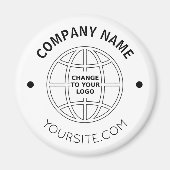 GEPERSONALISEERD WEBADRES BEDRIJF LOGO MAGNEET (Voorkant)