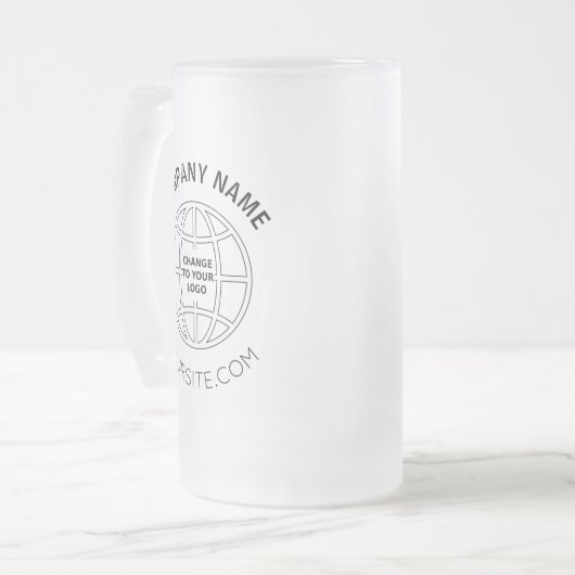 GEPERSONALISEERD WEBADRES BEDRIJF LOGO MATGLAS BIERPUL (Voorkant links)