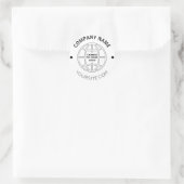 GEPERSONALISEERD WEBADRES BEDRIJF LOGO RONDE STICKER (Tas)