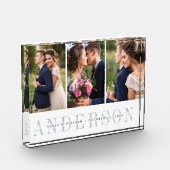 Gepersonaliseerd weddenschap Foto Collage Block (Links)