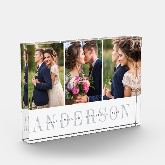 Gepersonaliseerd weddenschap Foto Collage Block (Links)