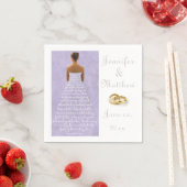 Gepersonaliseerd weddenschappen en gouden bruiloft servet (Insitu)