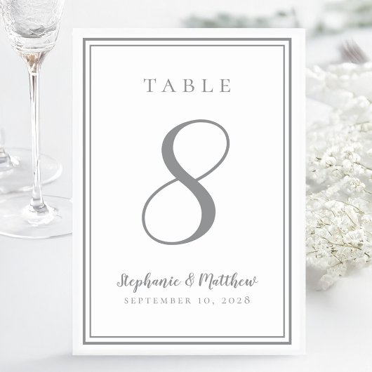 Gepersonaliseerd weddenschapsnummer Grafisch grijs Kaart
