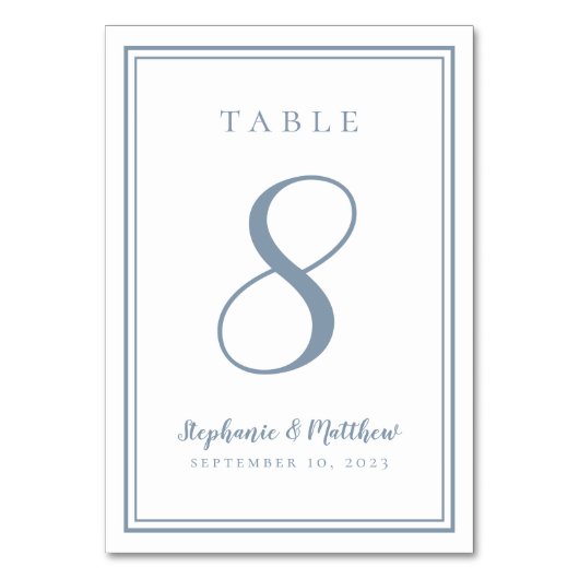 Gepersonaliseerd weddenschapsnummer Stusty Blue Kaart (Achterkant)