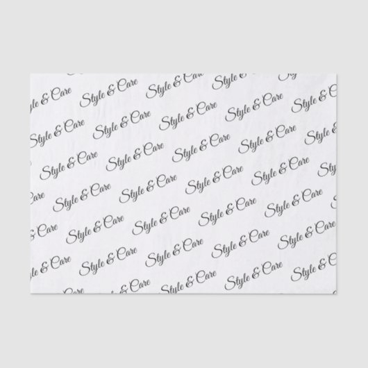 Gepersonaliseerd weefselpapier met naampatroon afd tissuepapier (Voorkant)