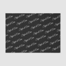 Gepersonaliseerd weefselpapier met naampatroon afd