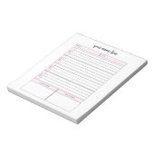 Gepersonaliseerd Week Planner Notitieblok (Linkerzijde)