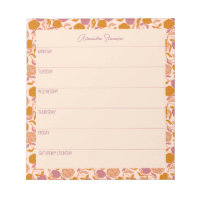 Gepersonaliseerd weekblad  Oranje Floral