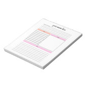 Gepersonaliseerd weekoverzicht Planner Notitieblok (Linkerzijde)