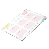 Gepersonaliseerd weekschema voor kinderen notitieblok (Schuin)