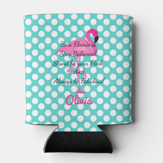 Gepersonaliseerd Wees een Flamingo Koelbox Blikjeskoeler (Achterkant)