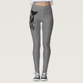 Gepersonaliseerd Wees een zeemeermin en maak golve Leggings (Voorkant)