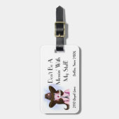 Gepersonaliseerd "Wees geen boodschap" met mijn sp Bagagelabel (Voorkant verticaal)