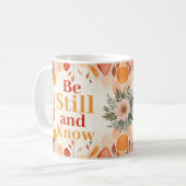 Gepersonaliseerd Wees stil en ken Boho Christelijk Koffiemok (Voorkant links)