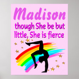 GEPERSONALISEERD WEINIG MAAR FELLE GYMNAST POSTER