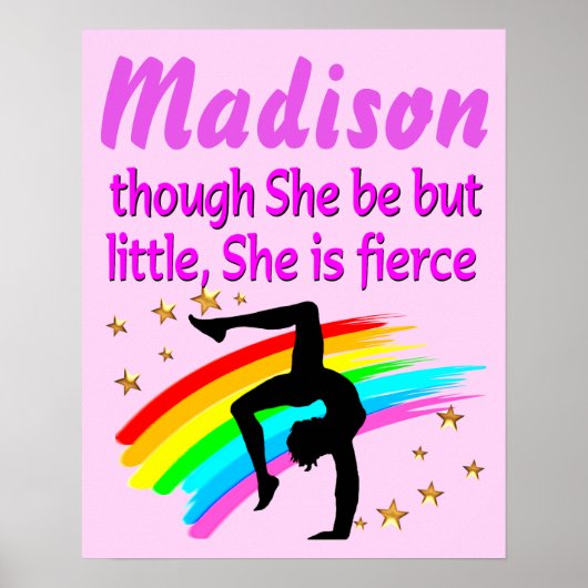 GEPERSONALISEERD WEINIG MAAR FELLE GYMNAST POSTER (Voorkant)