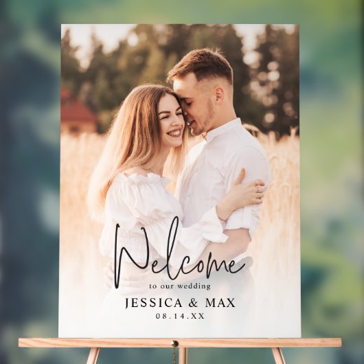 Gepersonaliseerd Welkom bij ons trouwbord Acryl Acryl Bord (Neutraal)