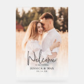 Gepersonaliseerd Welkom bij ons trouwbord Acryl Bord (Voorkant)