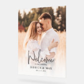 Gepersonaliseerd Welkom bij ons trouwbord Acryl Bord (Hoek)