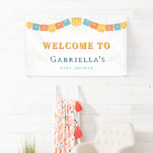 Gepersonaliseerd welkom Fiesta Baby shower Spandoek