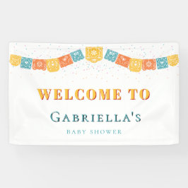 Gepersonaliseerd welkom Fiesta Baby shower Spandoek