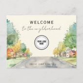 Gepersonaliseerd welkom in de buurt Logo Briefkaart (Voorkant)