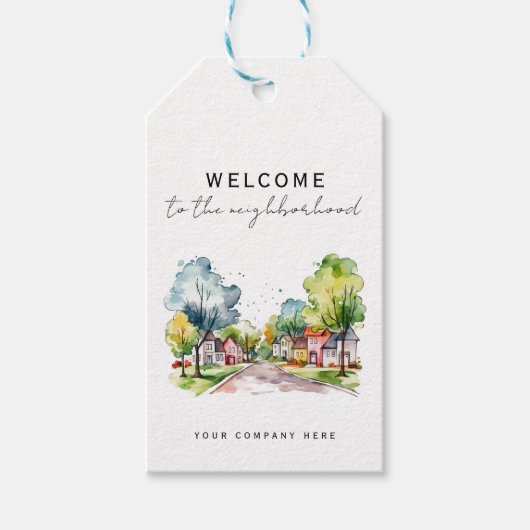 Gepersonaliseerd welkom in de buurt Logo Cadeaulabel (Voorkant)