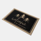 Gepersonaliseerd welkom op kettingbonnen deurmat (Schuin)