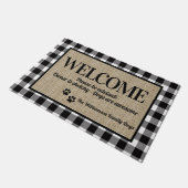 Gepersonaliseerd welkom voor Hondenliefhebbers Deurmat (Schuin)