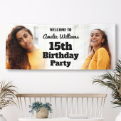 Gepersonaliseerd welkomstbord 15e verjaardag meisj spandoek