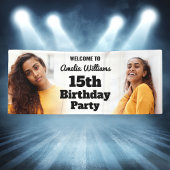 Gepersonaliseerd welkomstbord 15e verjaardag meisj spandoek